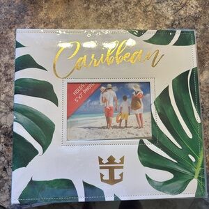 Tropical Photo Album with Gold Accents